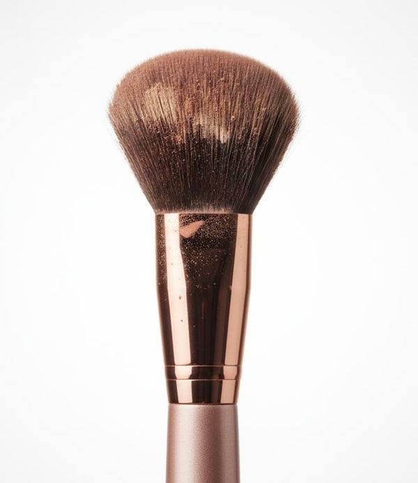 Dirty makeup brush before cleaning